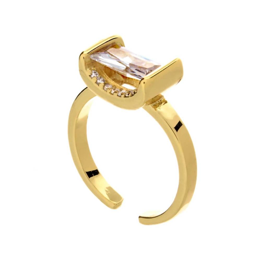 NEW ACCESSORY CONCIERGE women's chaise adjustable ring in gold